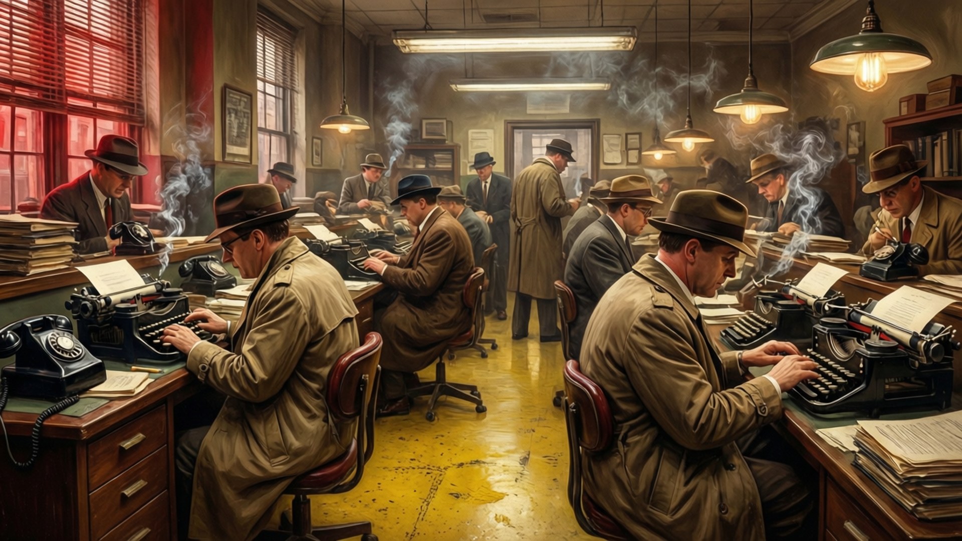 1950s Newsroom by Wallpapers.art Studio