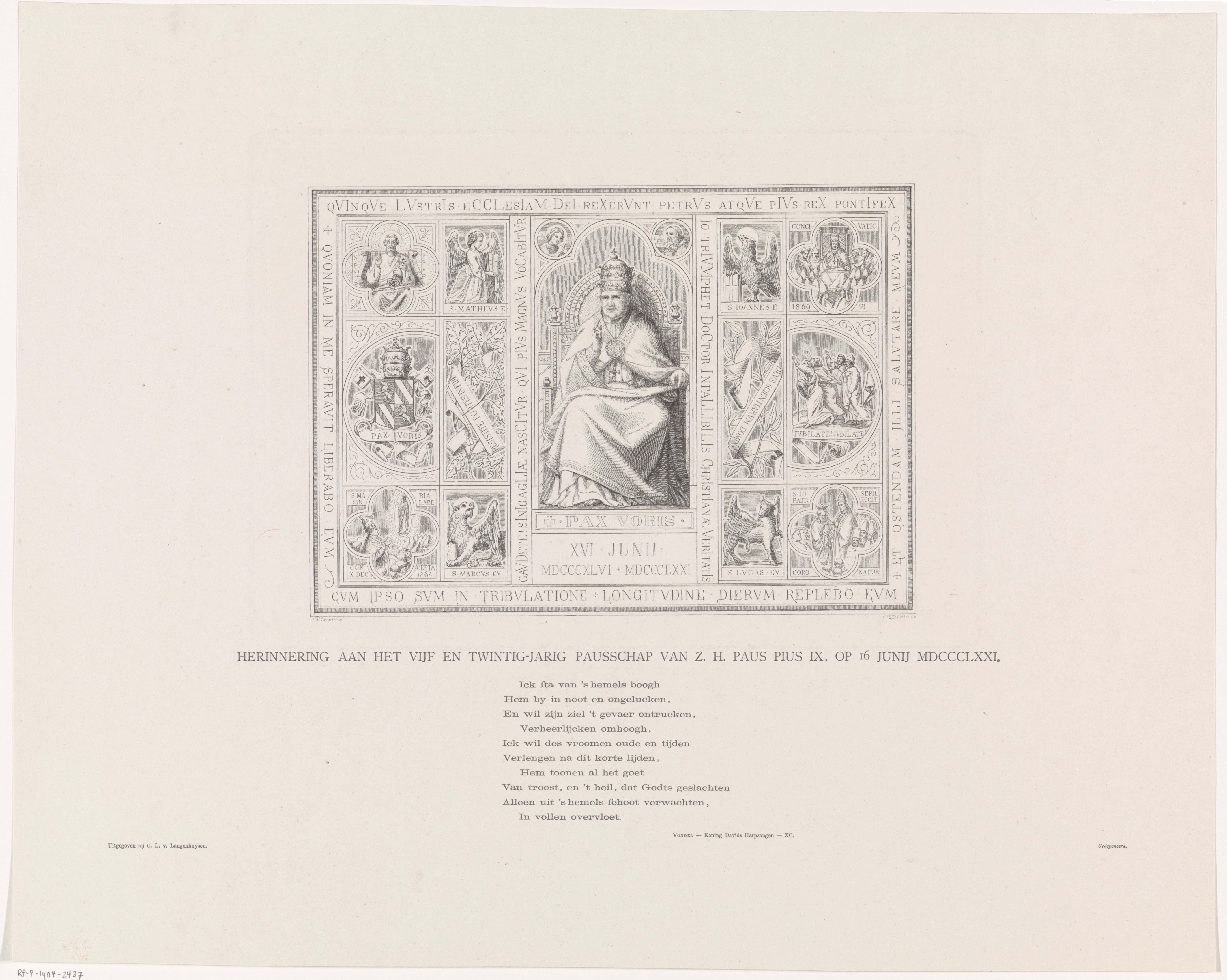 25-jarig pausschap van Pius IX by Edouard Taurel