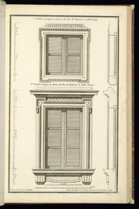 2e. Fenêtre Ionique au dessus du Rez de Chausée ou Belle Etage [et] Ire. Fenêtre Ionique au dessus du Rez de Chausée ou Belle Etage