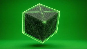 3D Cube Green Screen