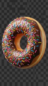 3D Donut with Sprinkles