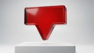 3D Downvote Render