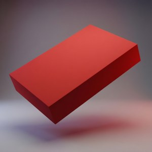 3D Floating Red Rectangle