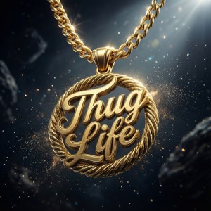 3D Floating Thug Life Chain