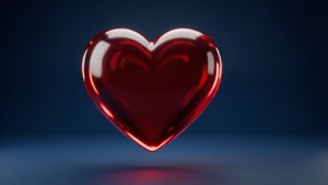 3D Glass Heart