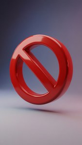 3D Glossy Prohibition