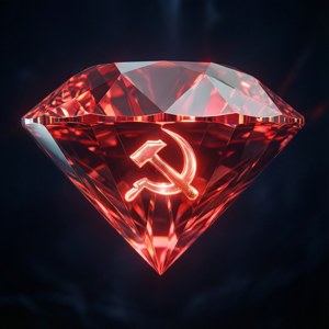 3D Glowing Diamond Symbol
