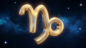 3D Gold Capricorn