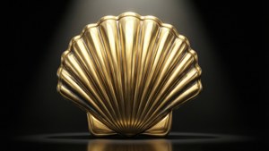 3D Gold Shell Logo