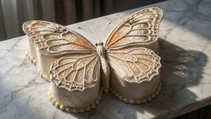 3D Hyperrealistic Butterfly Cake