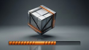 3D Metallic Cube