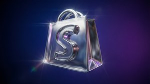3D Metallic Shopify Logo