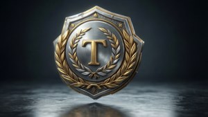 3D Metallic Trust Badge