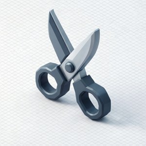 3D Scissors Icon