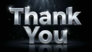 3D Silver Thank You