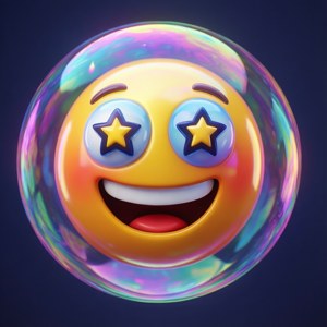 3D Star Eyes Emoji