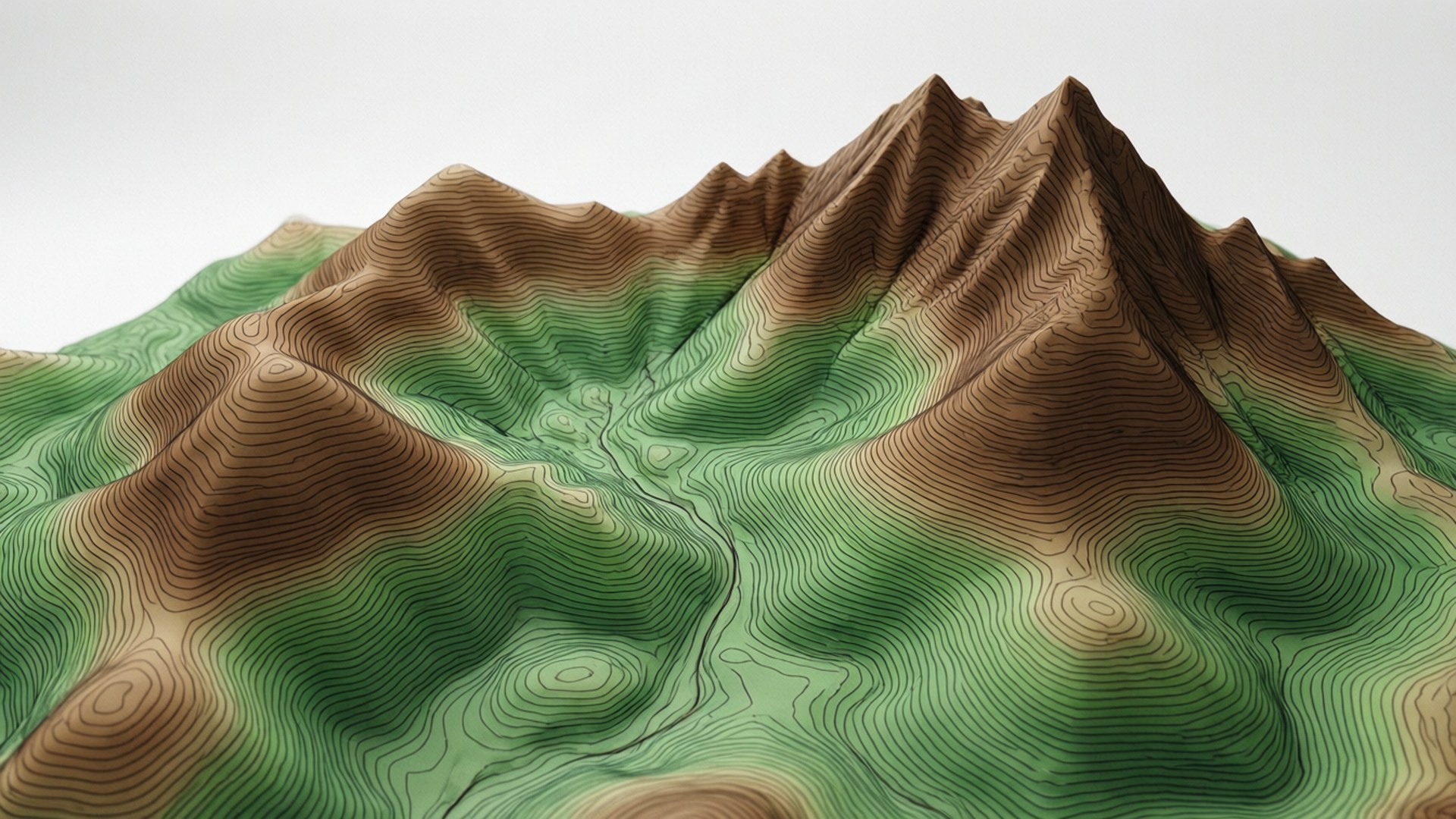 3D Topographic Contours by Wallpapers.art Studio