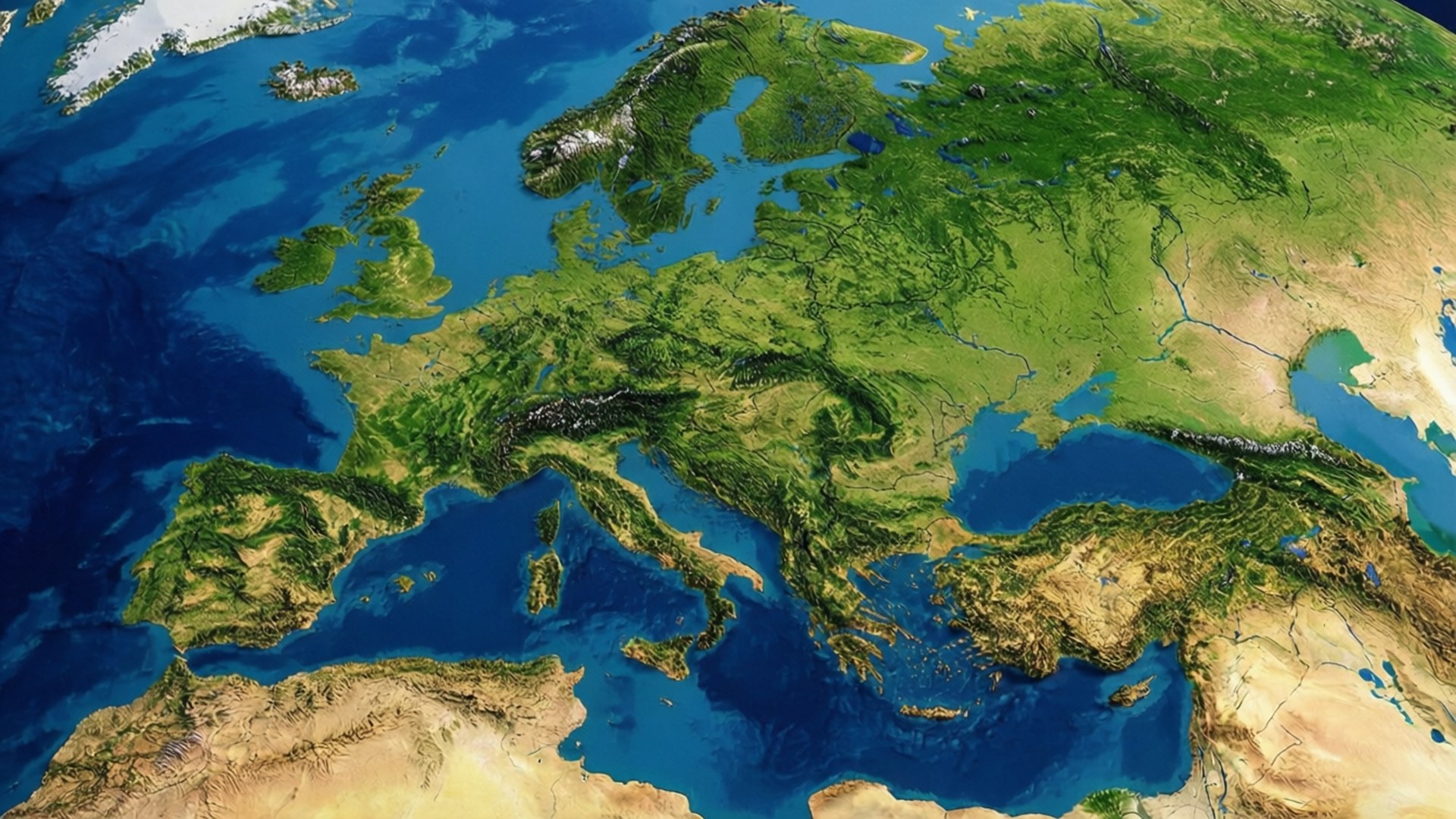 3D Topography Europe by Wallpapers.art Studio