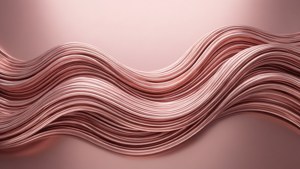 3D Wave Pink Rose Gold