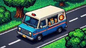 8-Bit Delivery Van