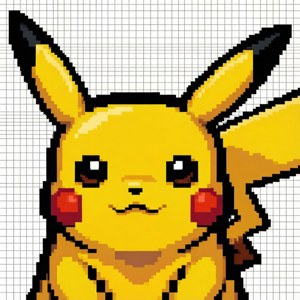 8-bit Pikachu Face