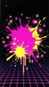 80s Neon Splat