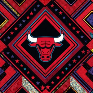 90s Retro Bulls Pattern
