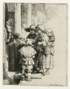 A Blind Hurdy-gurdy Player and his Family