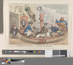 A Block for the Whigs - or, The new State Whirligig (Poor John Bulls House Plundered at Noon Day)