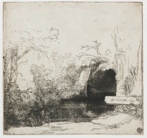 A Brook with a Grotto and a Boat (‘Het spelonkje’)