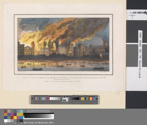 A Correct View of the Conflagration of Parliament as Seen from the River at 8 o'clock in the Evening Oct. 16th 1834