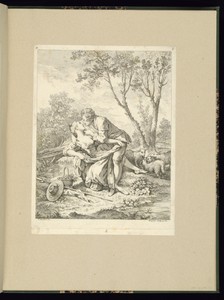A Couple Embracing in a Landscape