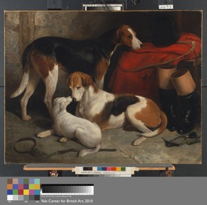A Couple of Foxhounds with a Terrier, the property of Lord Henry Bentinck