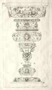 A cup with an amorous couple
