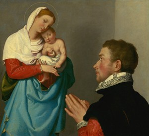 A Gentleman in Adoration before the Madonna