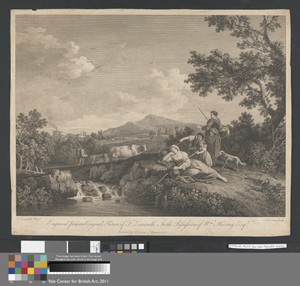 A Group of Peasants, One Sleeping, on a River Bank