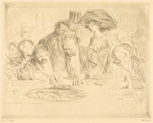 A la table de jeu (2e planche) (At the Gambling Table) (second plate)