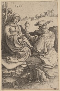 A Nobleman and a Lady Seated in a Landscape
