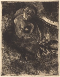 A Nude Woman in a Fur Wrap