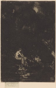 A Nymph Bathing, Moonlight