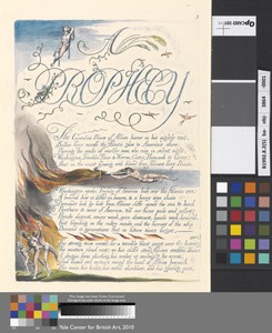 A Prophecy. "The Guardian Prince of Albion burns in his nightly tent..." (Plate 5)