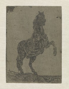 A Rearing Horse before a Landscape