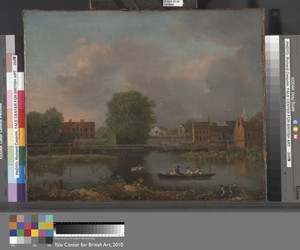 A River Landscape, possibly a View from the West End of Rochester Bridge
