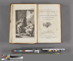 A Select Collection of English Songs, Frontispiece