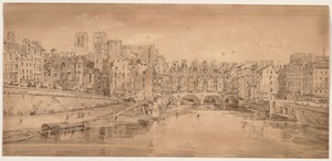 A Selection of Twenty of the Most Picturesque Views in Paris:  View of Pont St. Michel, taken from Pont Neuf