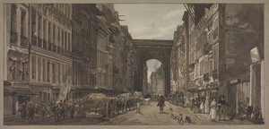 A Selection of Twenty of the Most Picturesque Views in Paris: View of the Gate of St. Denis taken from the Suburbs