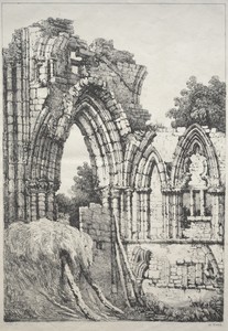 A Series of Ancient Buildings and Rural Cottages in the North of England:  At York, Ruins