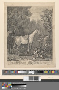 A set of seven, untitled, each dedicated: To the Right Hon'ble. Thomas Lord Viscount Weymouth...from the Original Painting in Long Leat Hall. [Two riders by a farmhouse asking direction from a peasant; a well at left, with a couple of foxhounds...]