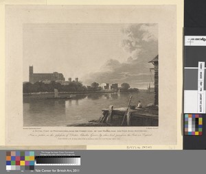 A South View of Westminster, from the Surrey Side of the Thames, near the Nine Elms, Battlesea