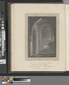 A View of St. Edmund's Chapel, in the Church of East Dereham, Containing the Grave of William Cowper Esq.